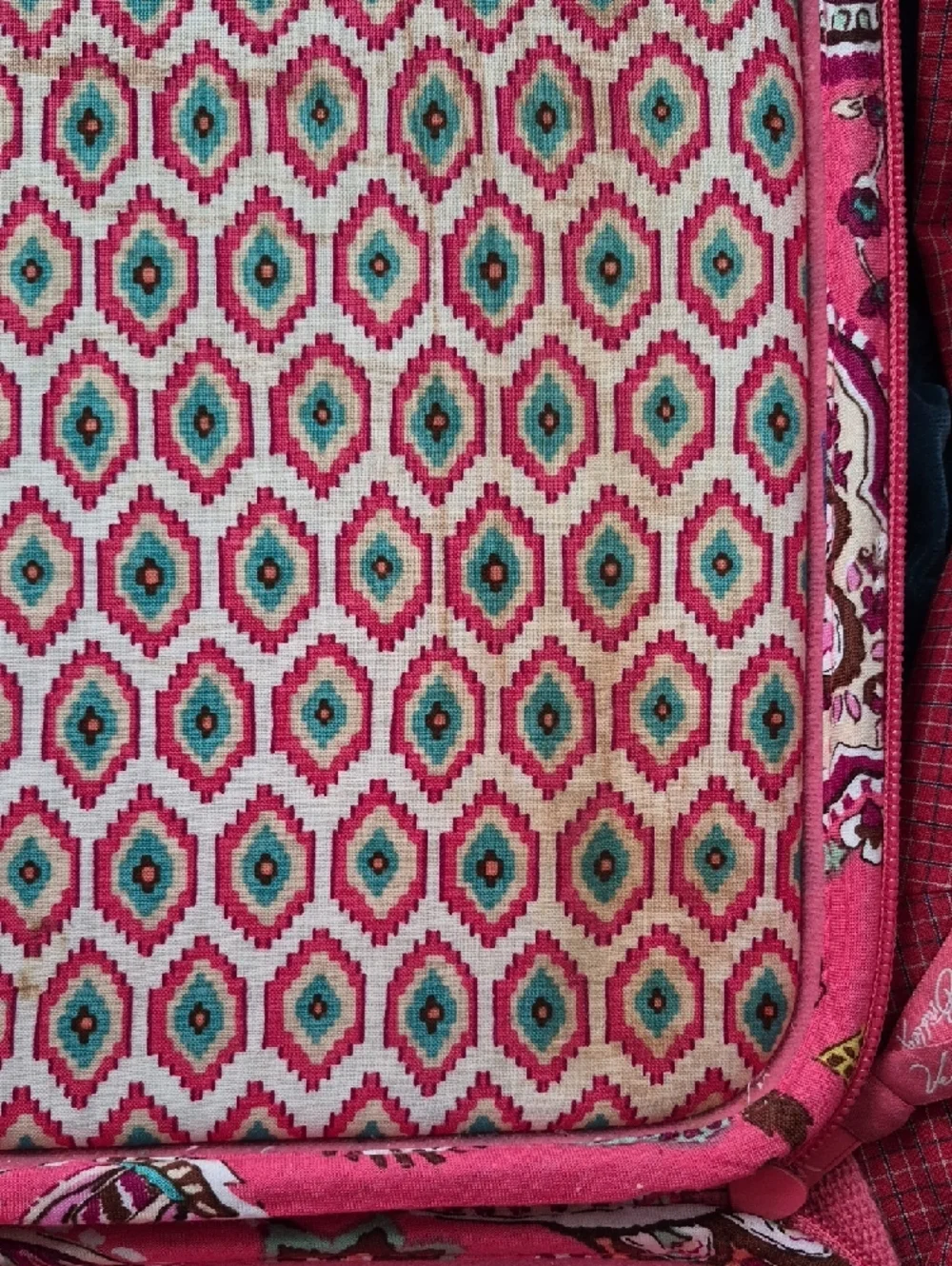 Vera Bradley Pink Paisley Quilted Laptop Computer Bag Cottagecore